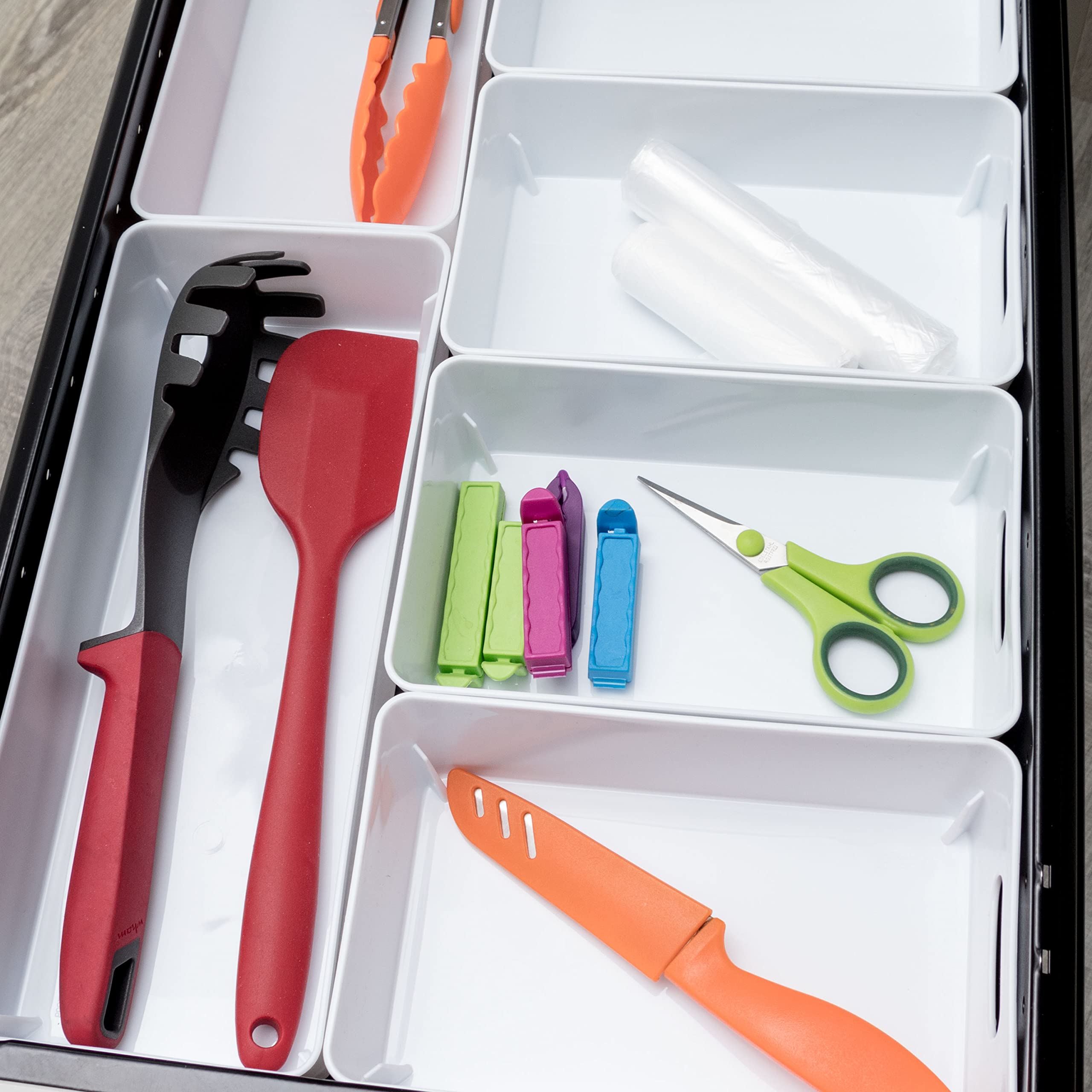 Organizador cajones 6cm alto 18 3 tamaños cajón 60x75cm Caja blanco