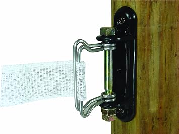 Wood Post Polytape Corner/End Insulator, 2-Inch, Black