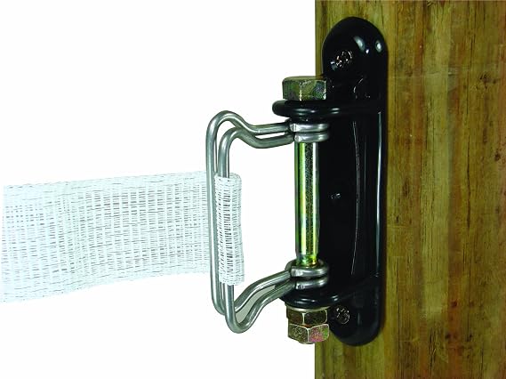 Wood Post Polytape Corner/End Insulator, 2-Inch, Black