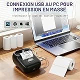 Phomemo M110 Etiqueteuse Bluetooth, imprimante Etiquette Autocollante | Imprimante thermique Etiquettes pour Écoles, Foyers, Bureaux, Entreprise, Codes Barres et QR, Logos, avec 5000+ modèles, Noir - 7