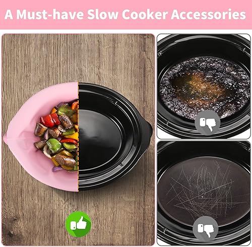 Miniatura 3 de OUTXE OUTXE - Paquete de 2 forros cuadrados de silicona para freidora de aire de 8 pulgadas paquete de 3 forros de silicona para olla de cocción