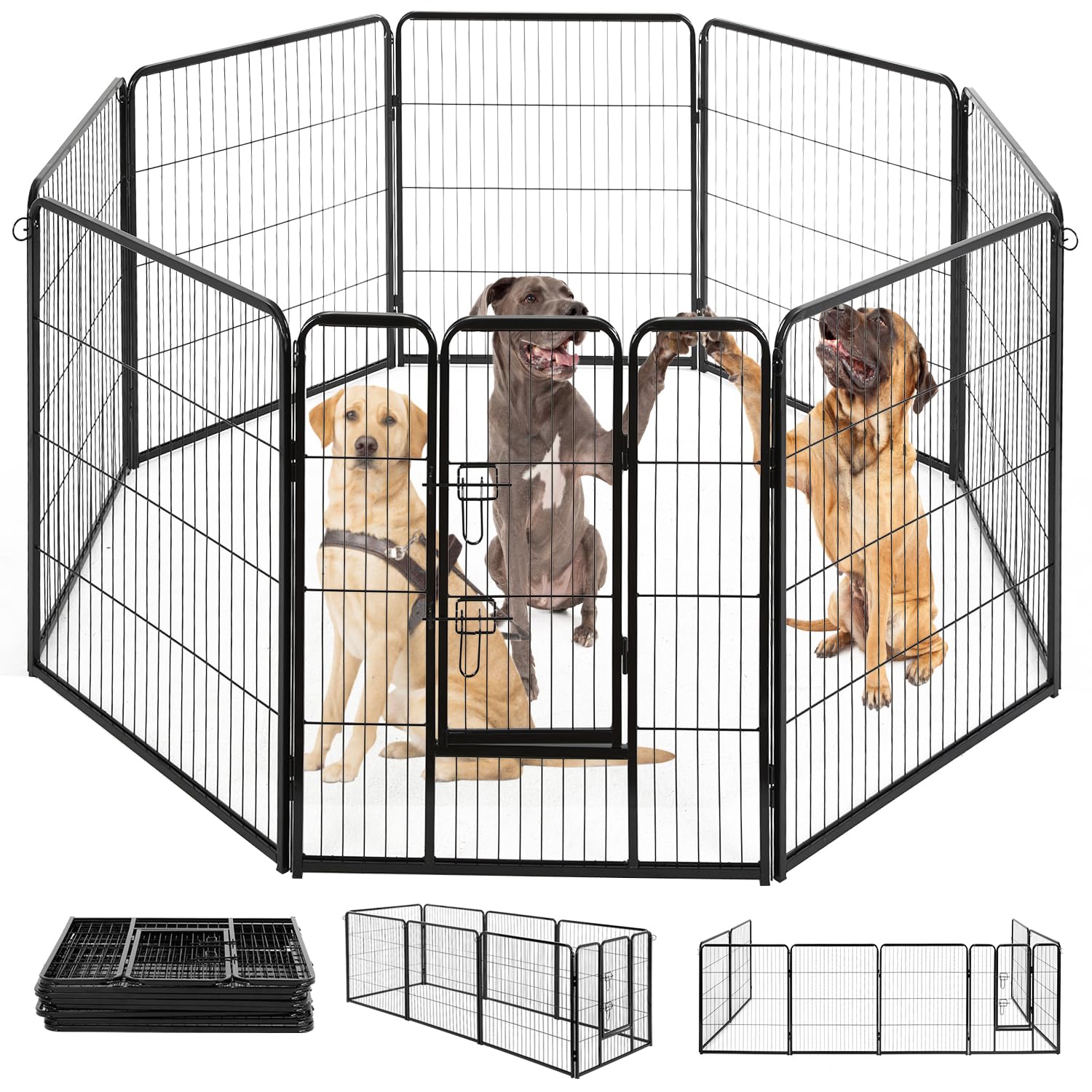 BestPet | Dog Playpen | 40 Inch, 8 Panels | Heavy Duty - crates houses and pens | Mubboo