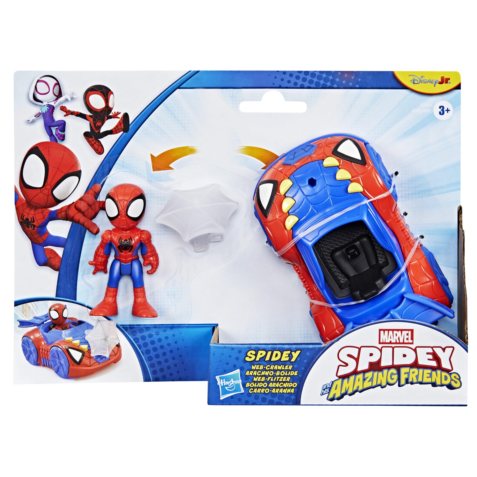 Marvel Spidey and His Amazing Friends Spidey Web Crawler Toy Car with 7.6-cm (3 Inch) Action Figure & Accessory - Image 2