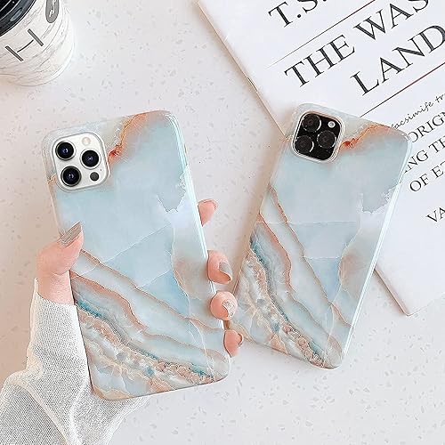 Miniatura 3 de J.west Funda compatible con iPhone 13 Pro Max de 6.7 pulgadas, diseño único de mármol gris, diseño de ágata, diseño de piedra de TPU suave, ajuste