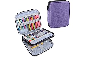 Teamoy Organizer Case for Interchangeable Circular Knitting Needles, Crochet Hooks and Knitting...
