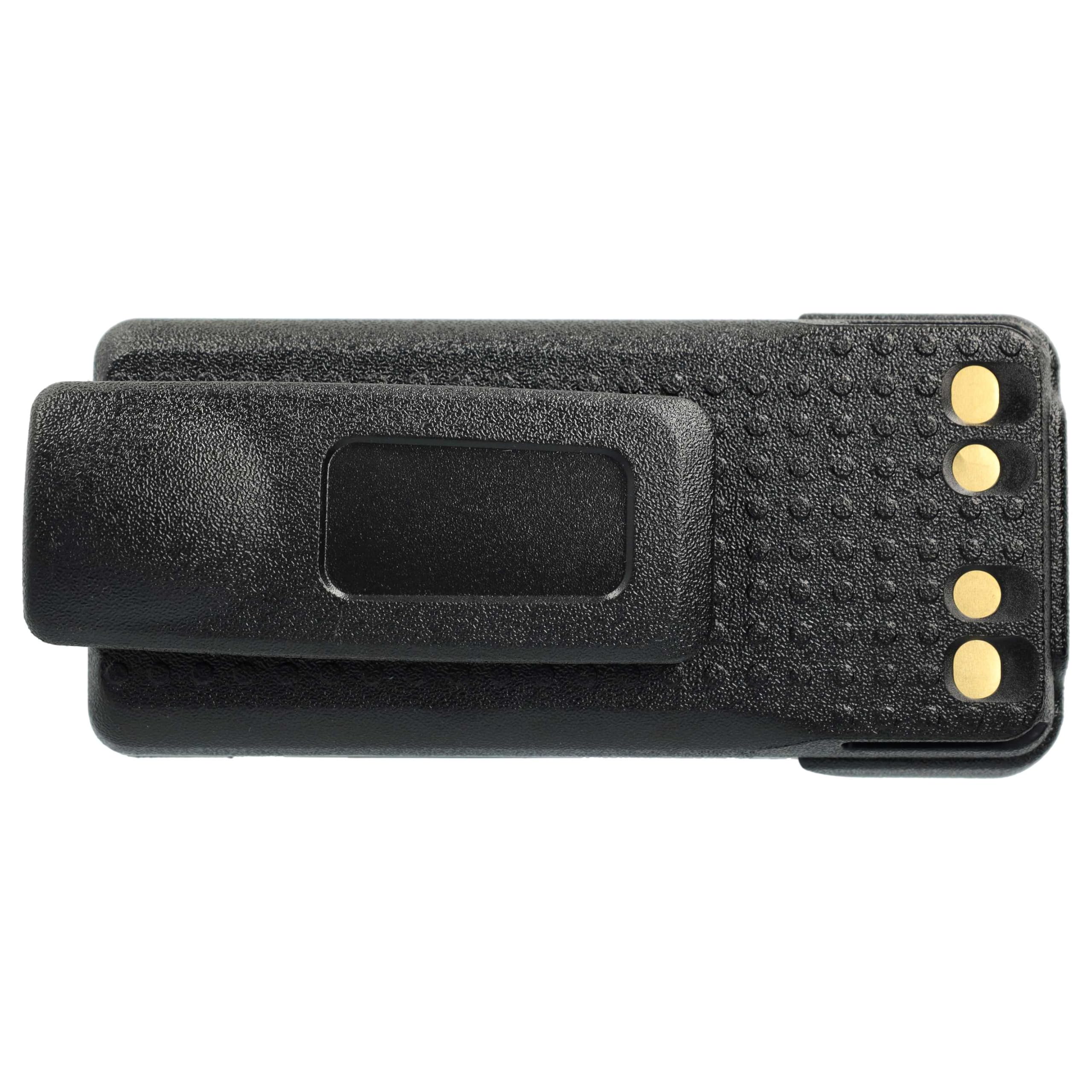 vhbw batteria compatibile con Motorola DP2400, DP2600, DP2000, DP4400E radio (2600mAh, 7,4V, Li-Ion) + clip