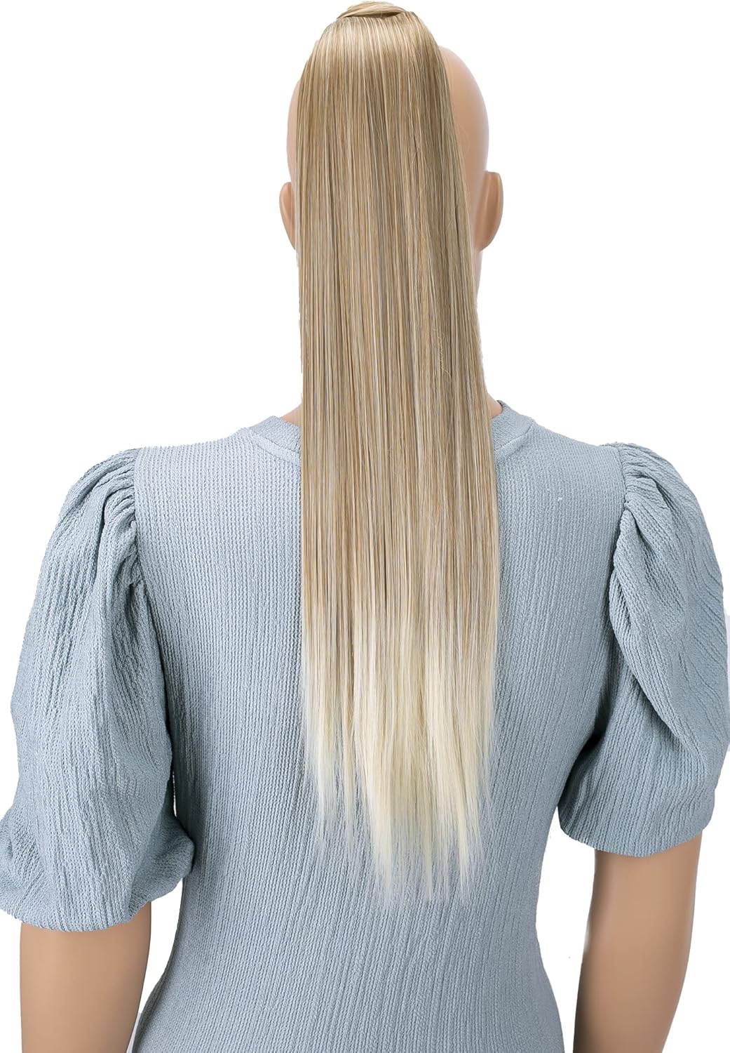 PRETTYSHOP 60cm Postizo Trenza Coleta Extensión De Cabello Liso Mezcla Rubia Roja HCK15