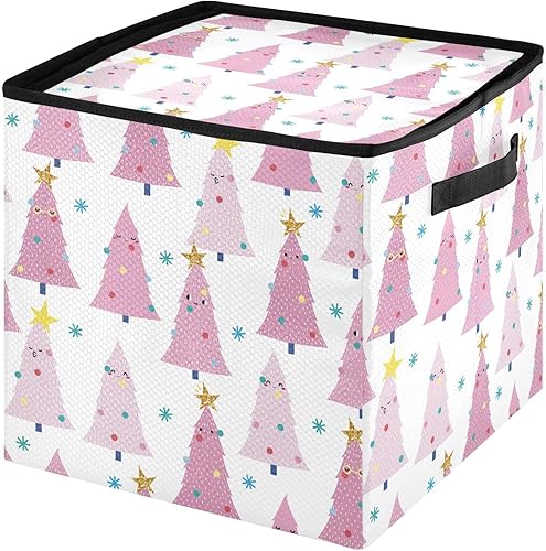 FLildon Caja de almacenamiento de adornos de Navidad rosa para 64 adornos navideños con divisores, 4 bandejas para accesorios de decoración de