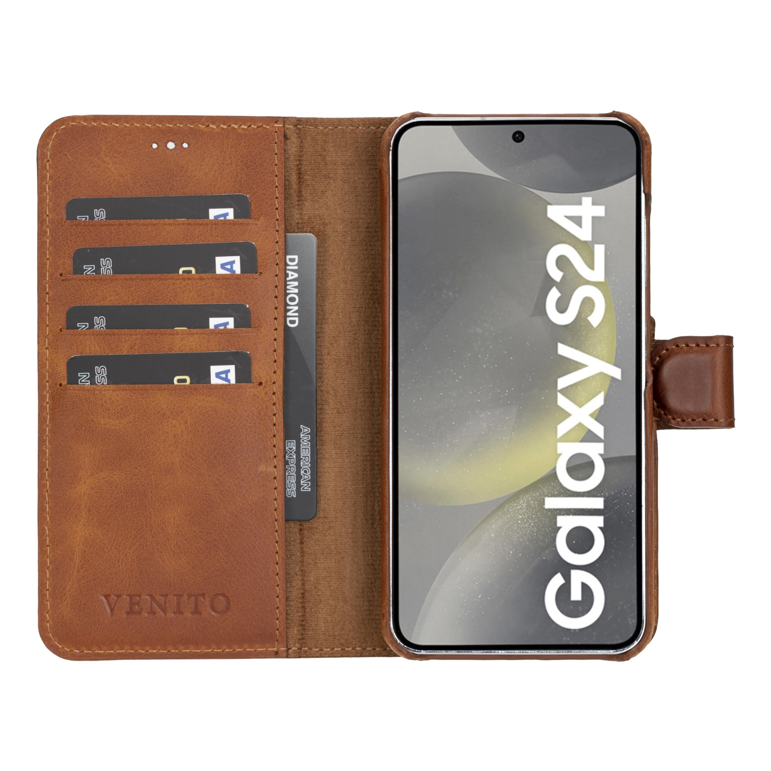 Florence Leather Wallet Case for Samsung Galaxy S24 - Dettaglio