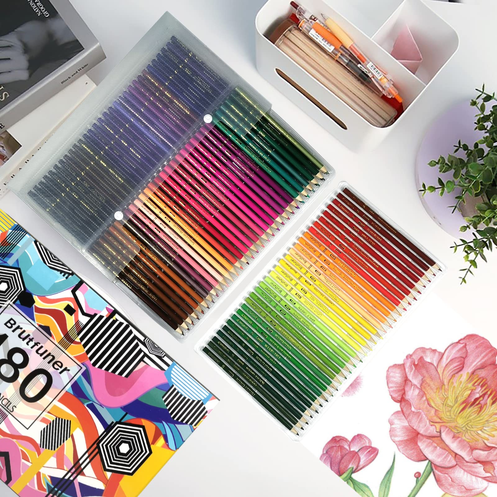 Amazon | 色鉛筆 180色セット 油性色鉛筆 学生さんと初心者専用