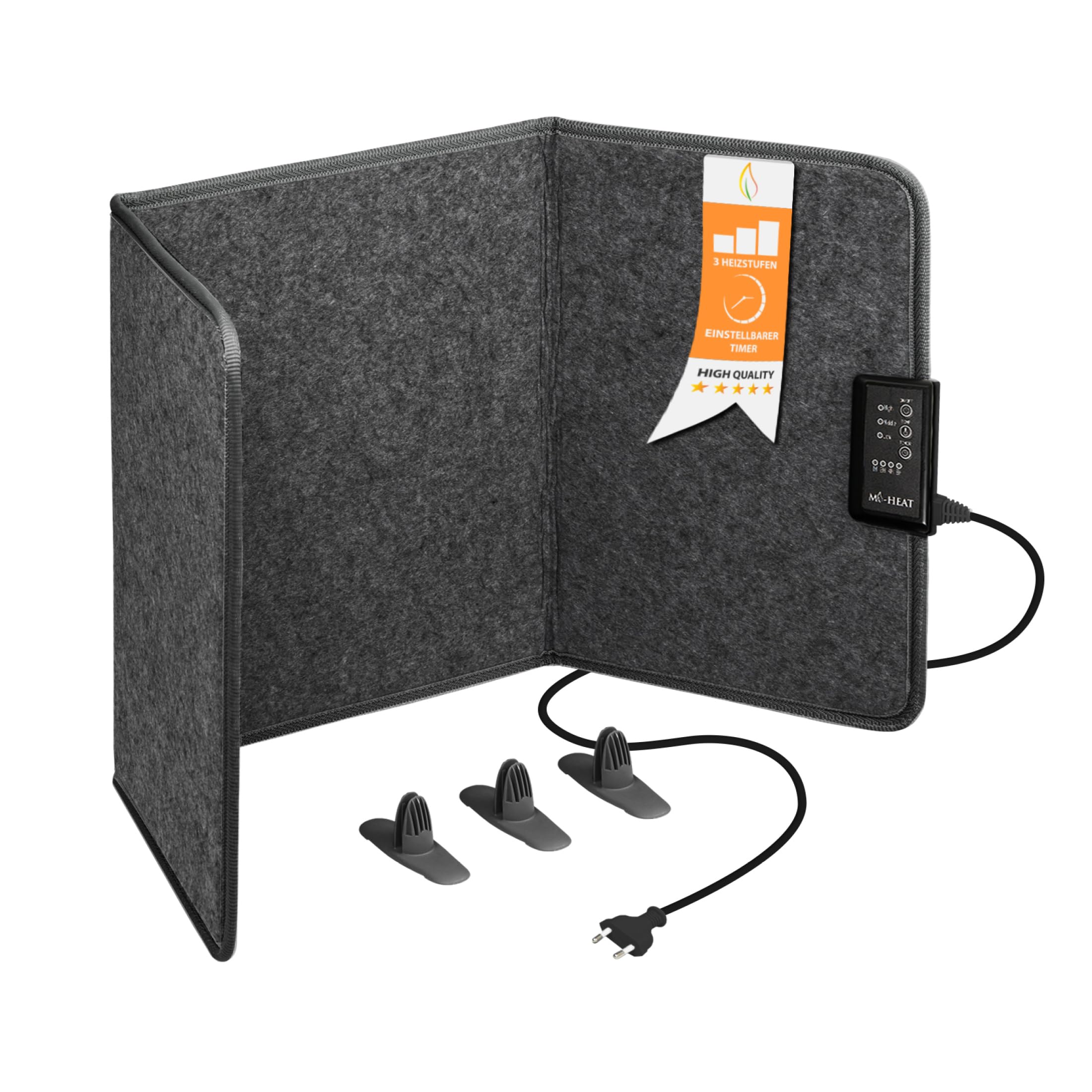 Mi-Heat Riscaldamento da tavolo da gioco, per Zocker fino a 60 °C, pannello riscaldante pieghevole a infrarossi, 51 x 100 cm, 260 Watt