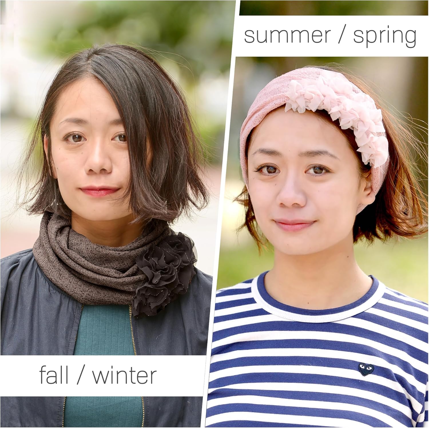 CHARM Womens Flower Beanie Hat - Bonnet Turban Headband Chemo Cap Circle Scarf