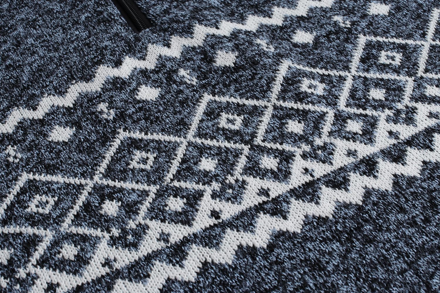 Men's Quarter Zip Pullover Christmas Sweater Casual Long Sleeve Slim Fit Knitted Jumper Top for Daily Holiday - Image 5