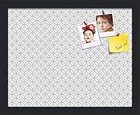 Vista 57 de PinPix Tablero de anuncios de corcho de 20 x 14 pulgadas. Este tablero decorativo enmarcado viene con diseño de círculos B W y un marco negro