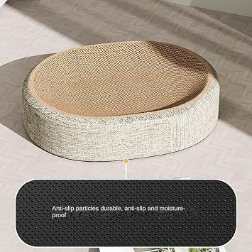 Oval Cat Scratching Board, Cat Scratcher Bed, Sisal Scratch Pad For Cats, Non-slip Base Kitten Bed, Wear-Resistant Pet Supplies For Rest Play Furniture Protection