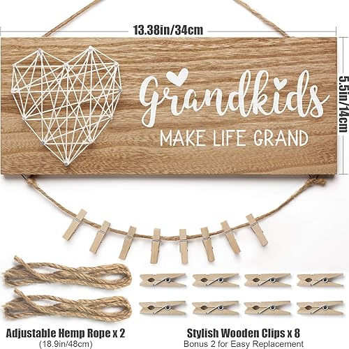 Miniatura 5 de Regalos para abuela, regalos de Navidad para abuela, marco de fotos, regalo de cumpleaños para abuela de nieta, nieto  Los nietos hacen la vida