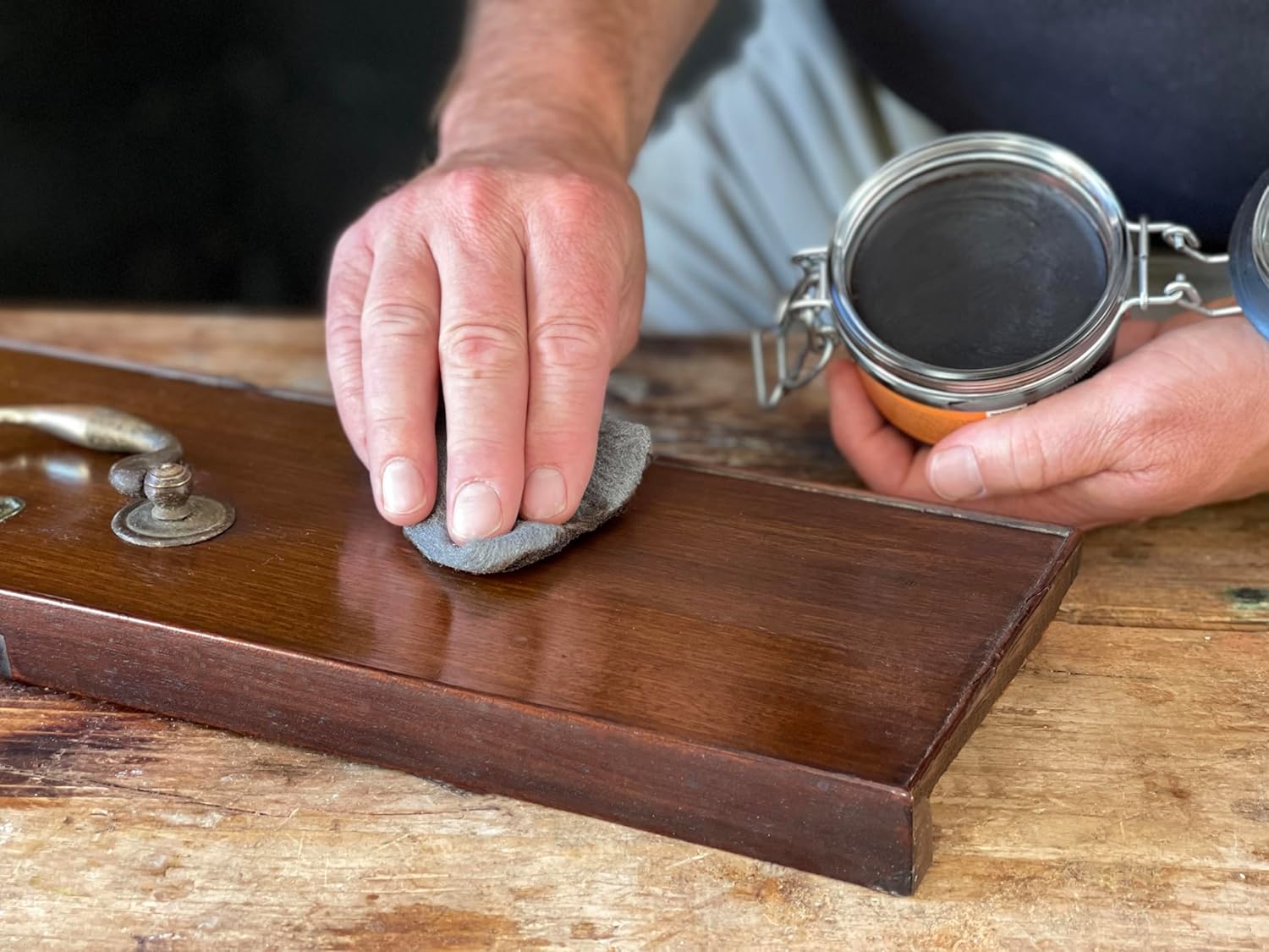 Gilboys Premium Beeswax Furniture Polishing Kit - A Complete kit for All Your Antique and Mid Century Furniture