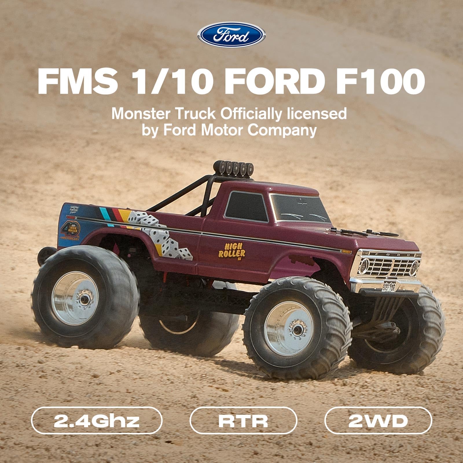 Amazon.co.jp: FMS 1/10 フォード F-100 RCモンスタートラック、RC