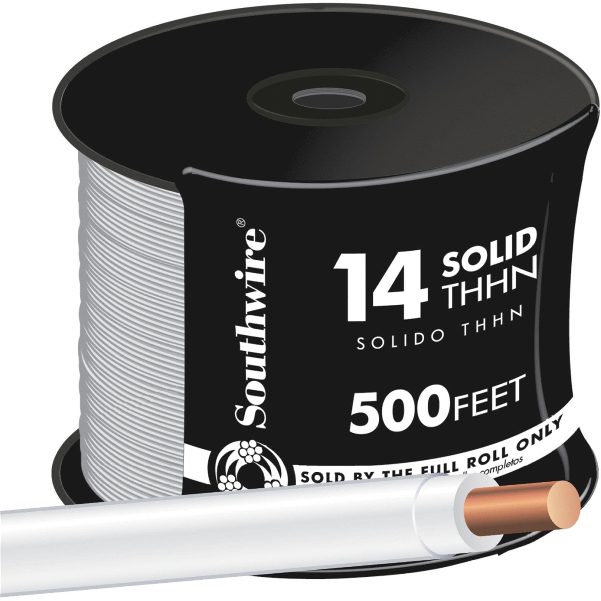 Cable Blanco THHN/THWN-2 Calibre 8 (8 AWG) - 15 Pies De Cobre Varado, Para Construcción