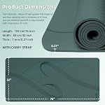 Tapis de yoga Mat d'exercice haute densité, 76"x32"x0,27" & Grand tapis de yoga pour les femmes hommes, professionnel POE Tapis d'entraînement pour Yoga, Pilates, Fitness & Étirement