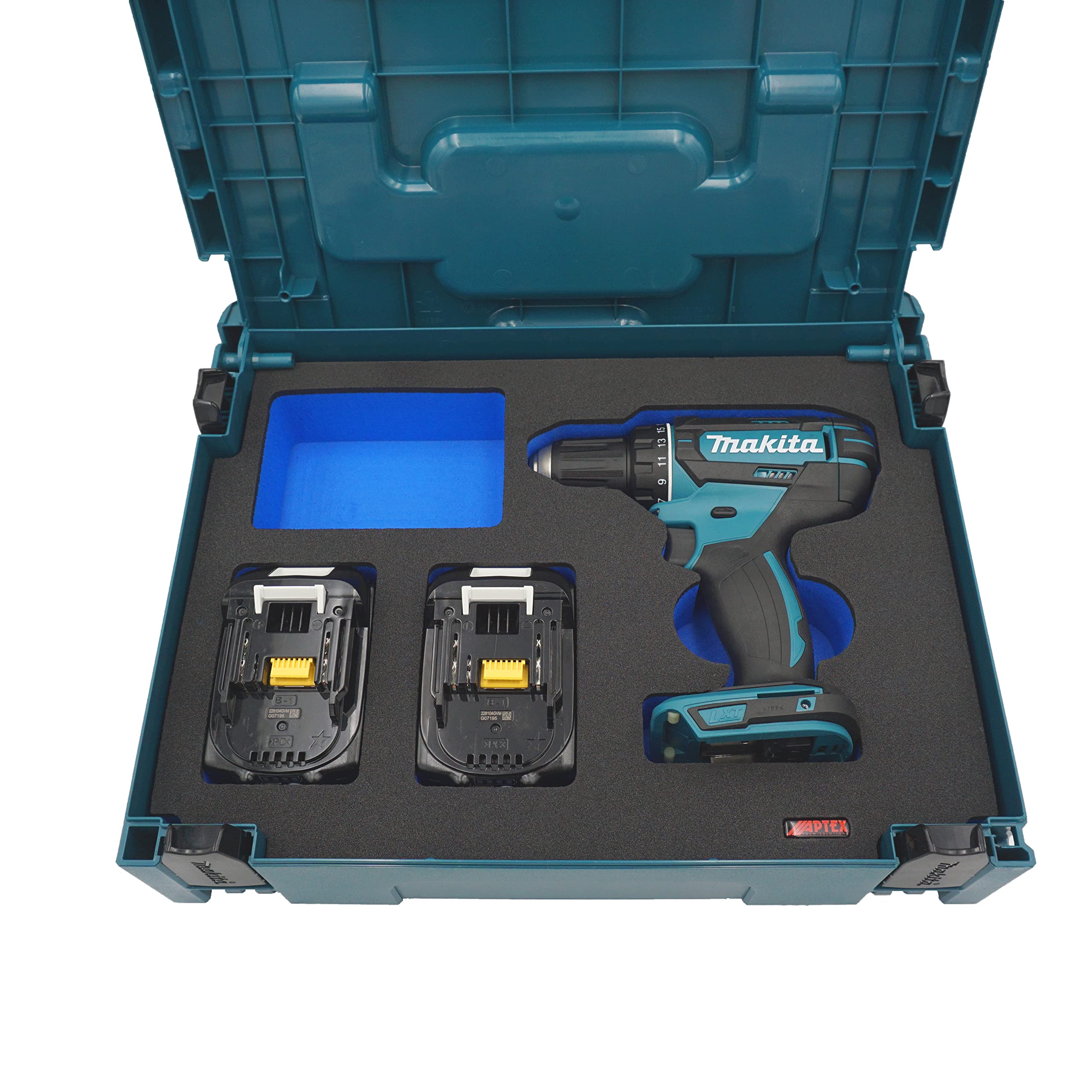 APTEX Schaumeinlage passend für Makita Akku-Bohrschrauber DDF 482 für MakPac Gr. 1-2