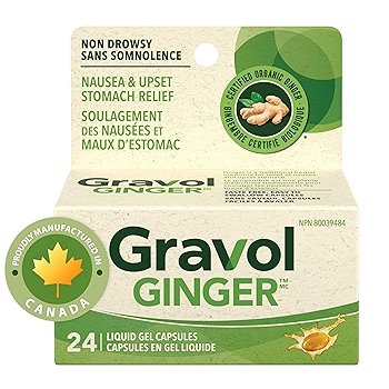 Gravol姜汁缓解恶心不适液体胶囊