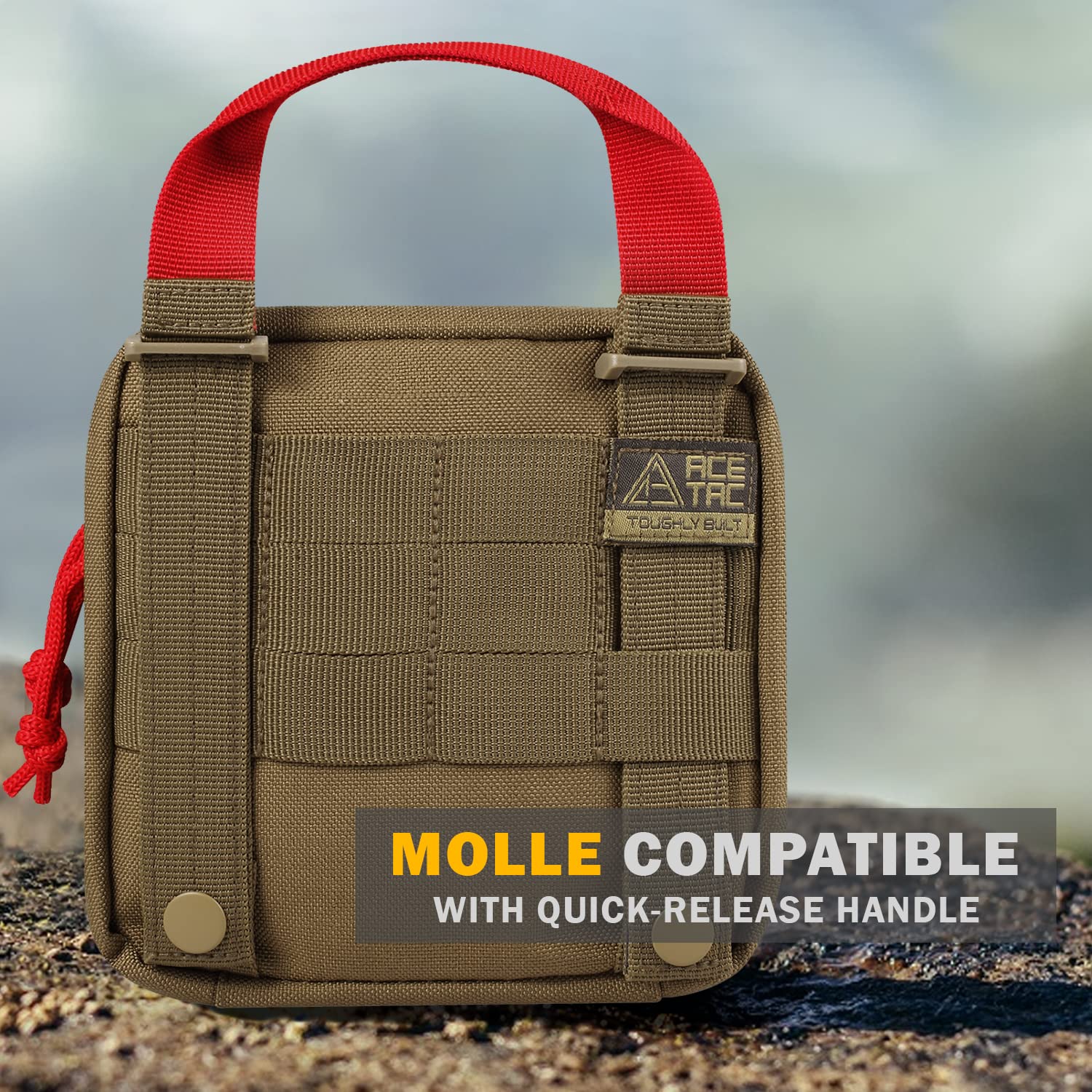 Everlit 180 Pieces Tactical First Aid Kit IFAK Molle EMT Pouch Outdoor Camping Emergency Kits for for Camping Boat Hunting Hiking Home Car Earthquake and Adventures - image 3