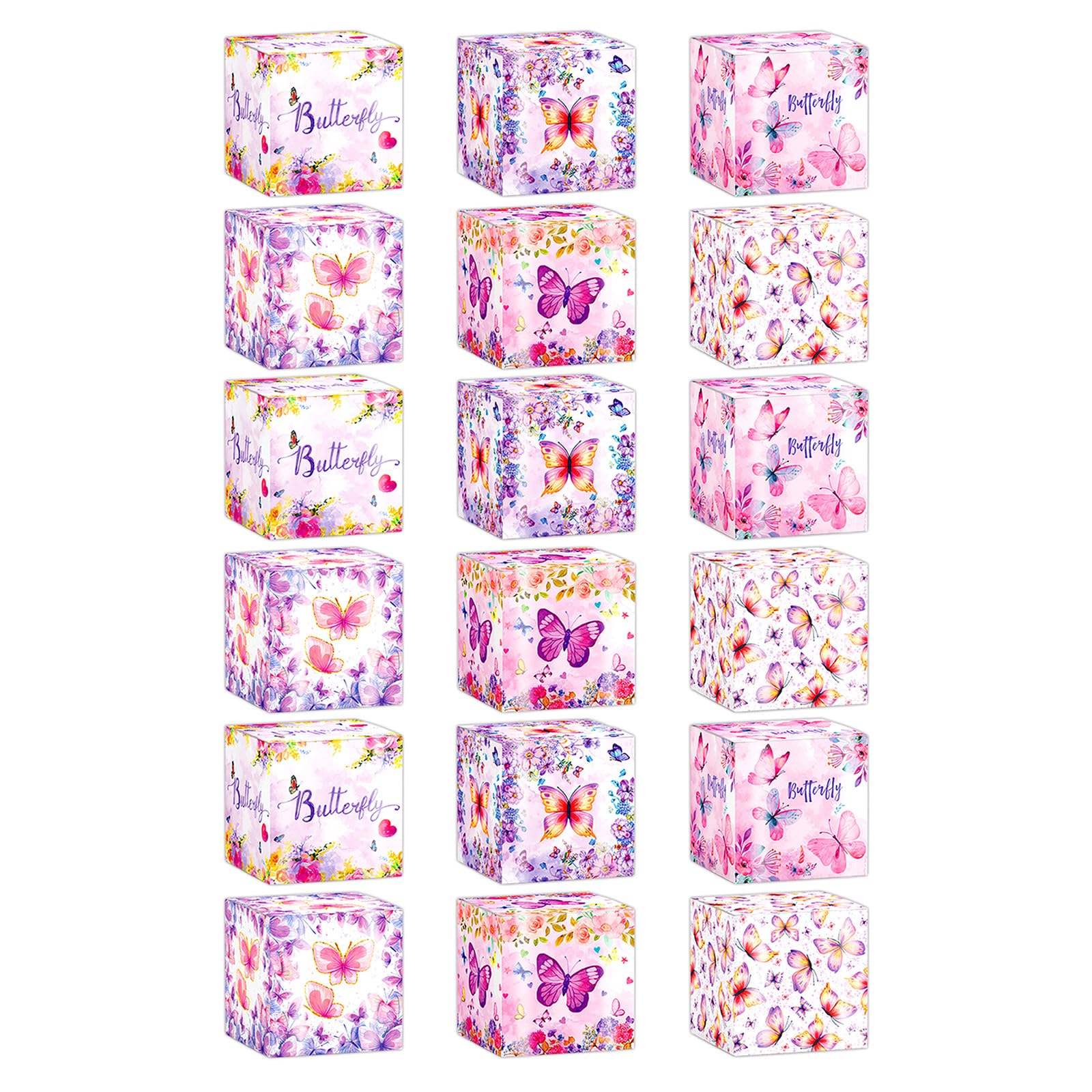 Jazuaiao Of 12/18 Eye Catching Butterfly Gift Wrap Boxes Perfect for Wedding Planners and Craft Enthusiasts Sturdy Gift Box Set