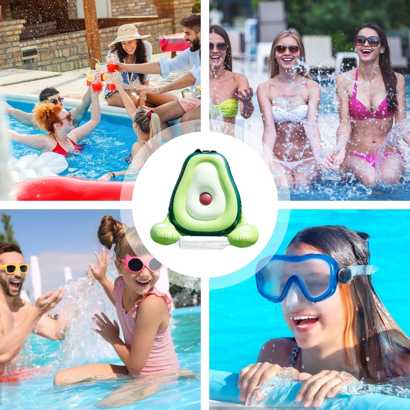 Vintix Wasserhängematte Luftmatratze Wasser Aufblasbarer Poolstuhl Schwimmstuhl für den Pool, Schwimmender Stuhl Schwimmhilfen Für Erwachsene Hängematte Spielzeug Spaß