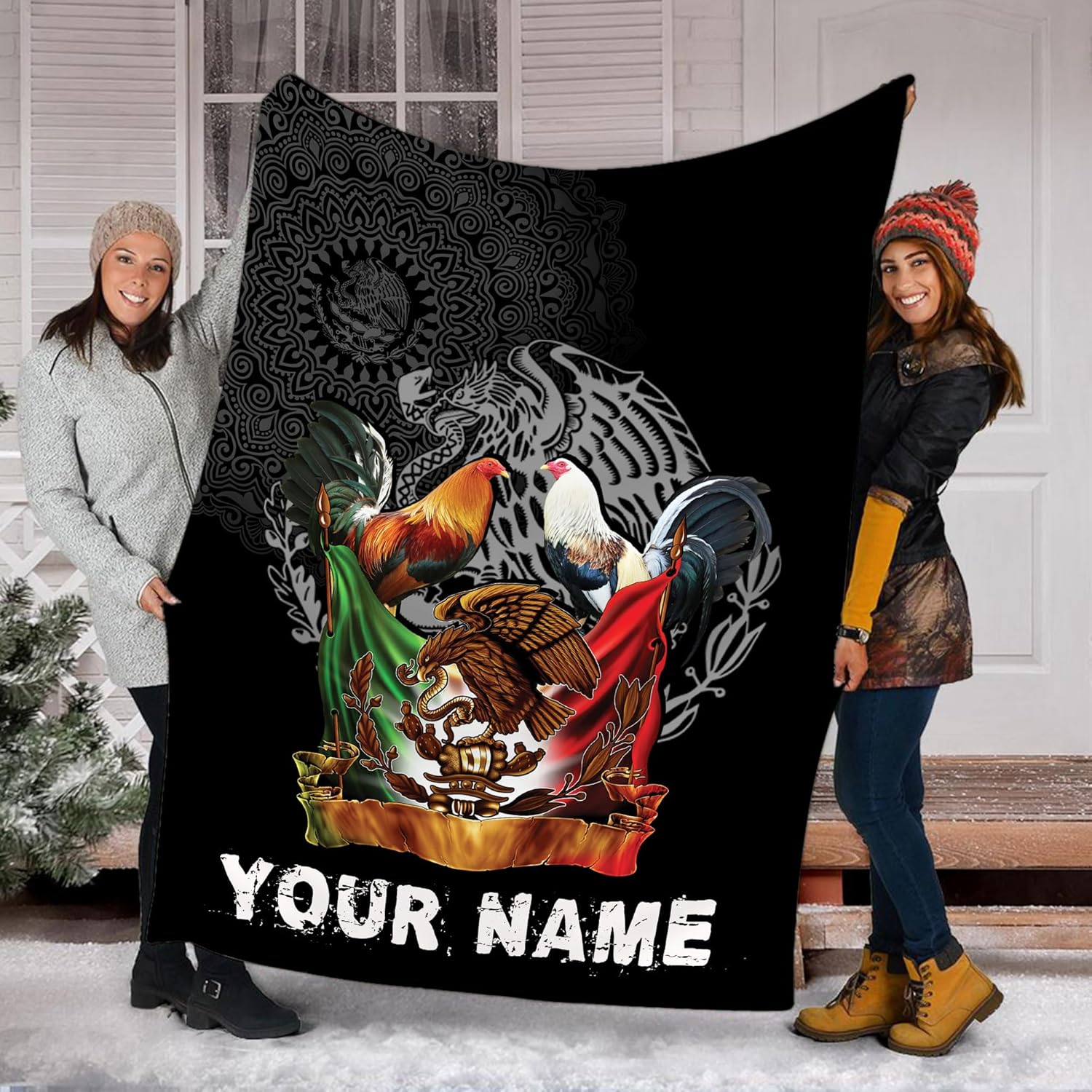 PAgree Personalized Chicken Rooster Blanket Soft Fuzzy Flannel Plush Farmhouse Throw for Couch,Sofa Bed Decorative Blankets Funny Colorful Rooster Brightly Colored Rooster in The Farm (RS12)