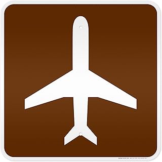 Airport Graphic Sign, 18x18 Inches, 3M EGP Reflective .063 Aluminum, Fade Resistant, Made in USA by My Sign Center