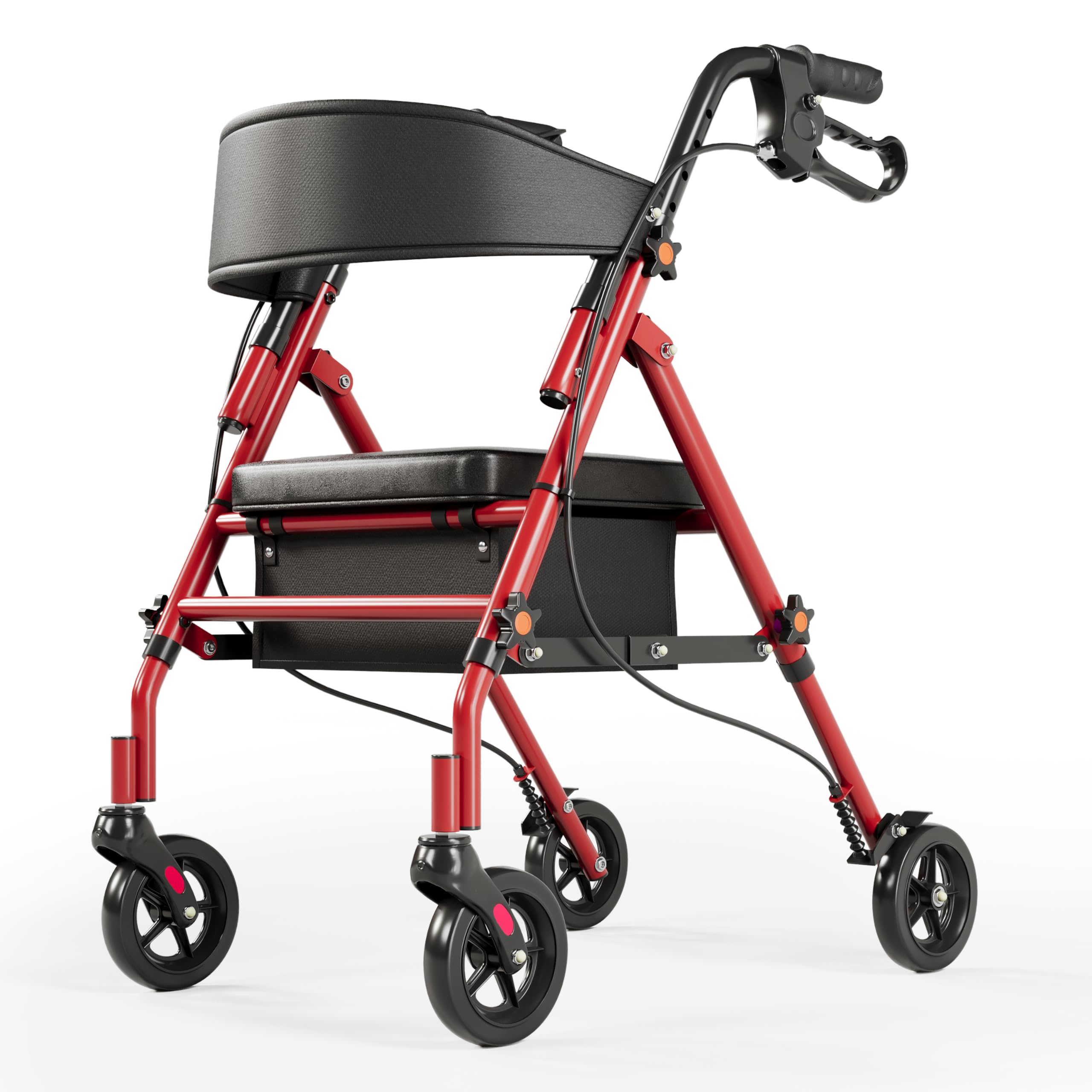 新品 ショッピングカー シルバーカー 歩行車 室外用 レッド 手押し車 介護 Amazon | 歩行器 高齢者用 超軽量 【非課税】 室内 屋外 手押し車 老人