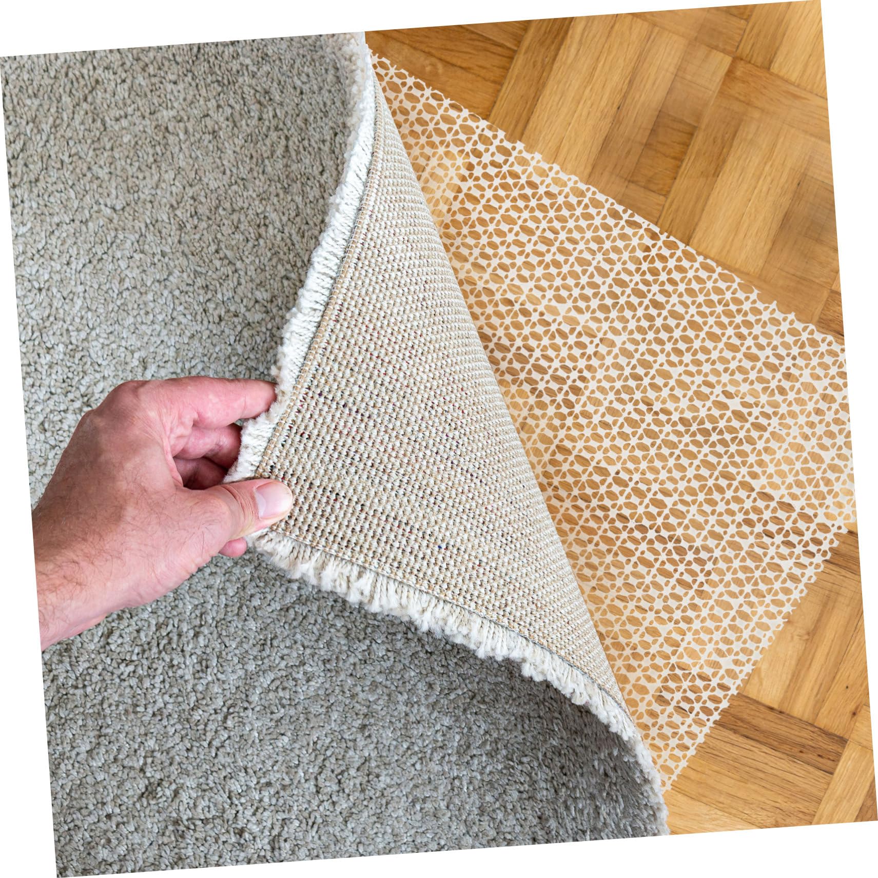 Zerodeko Tapis Antidérapant comme-Tapis Surface Antidérapante en PVC 200x300cm et Protection du Sol pour Éviter Le Glissement Curling