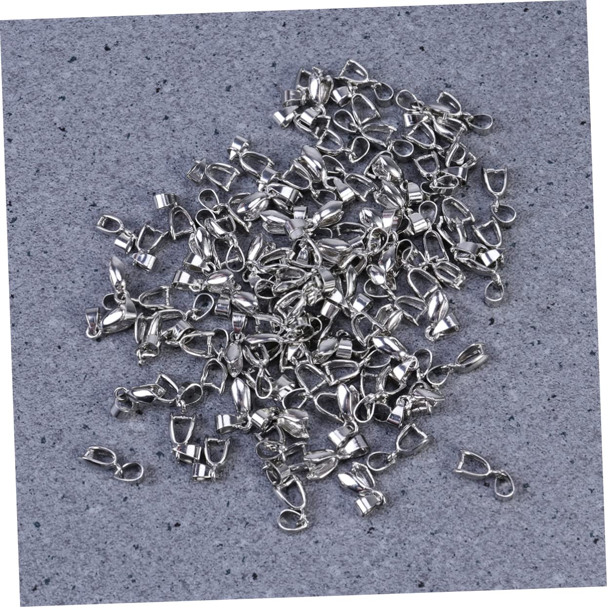 TEHAUX 300pezzi Pz Clip Pinza Per Pendenti Connettori Bead Per Gioielli Fai Da Te Argento Accessori Per Creazioni Uniche