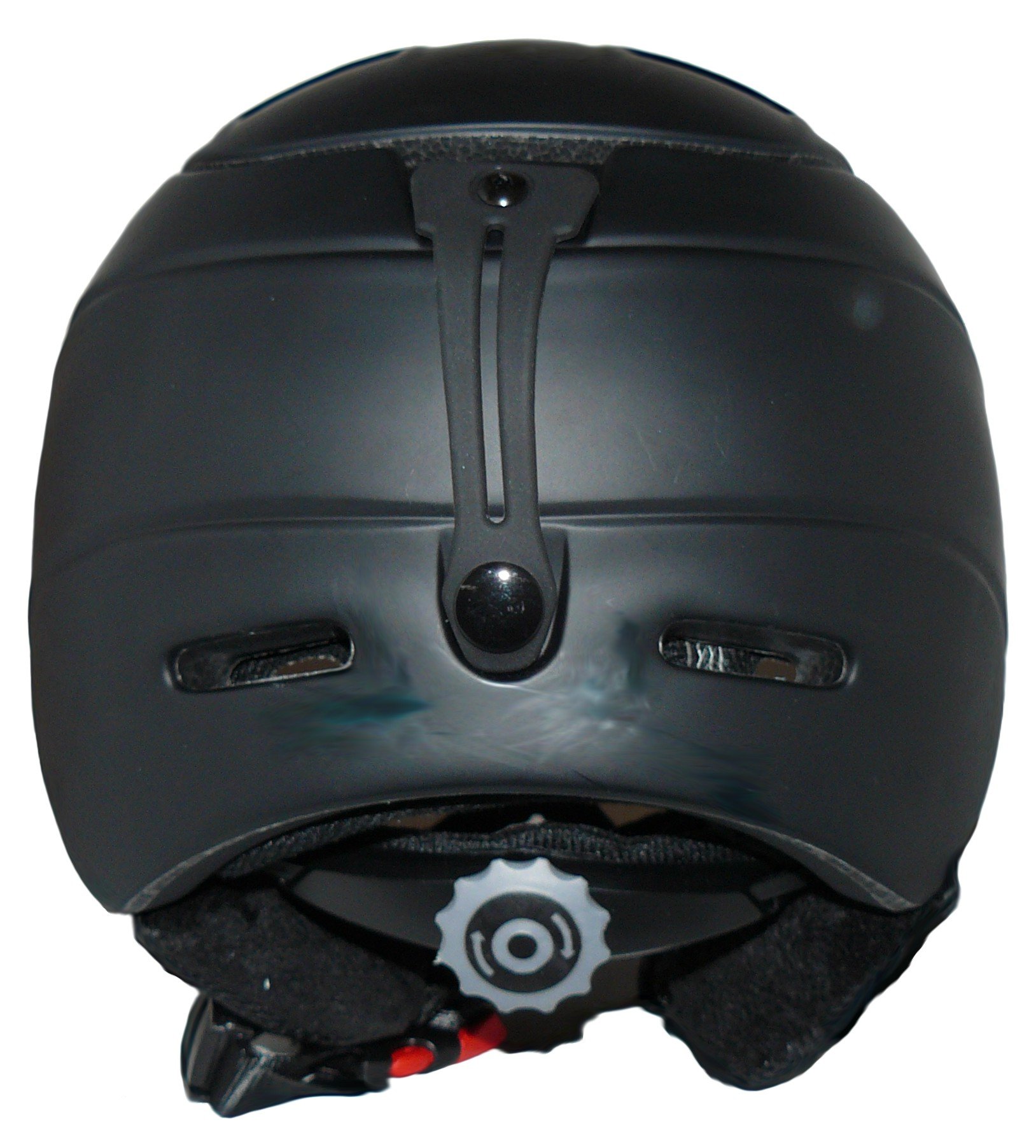 Kask narciarski MS95 czarny matowy z dwoma wizjerami składany