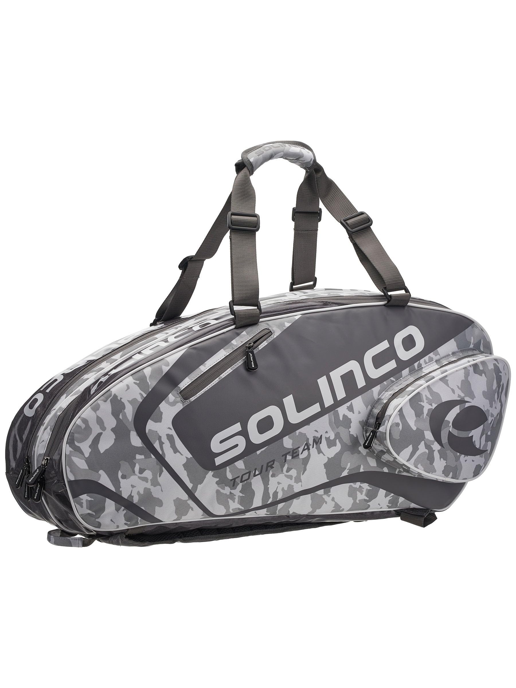 Solinco White Camo 6 Pack Tennis Racquet Bag