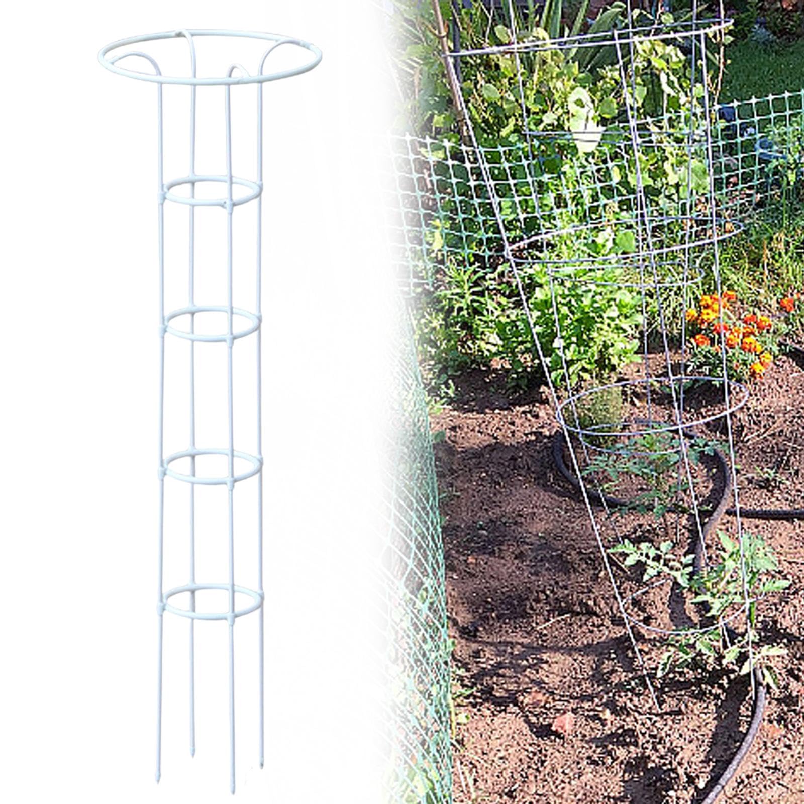 Enrejado para Plantas Soporte Decorativo para Enredaderas Material Resistente Fácil Instalación Adecuado para Jardines Macetones Y en, Blanco, 160 Centímetros