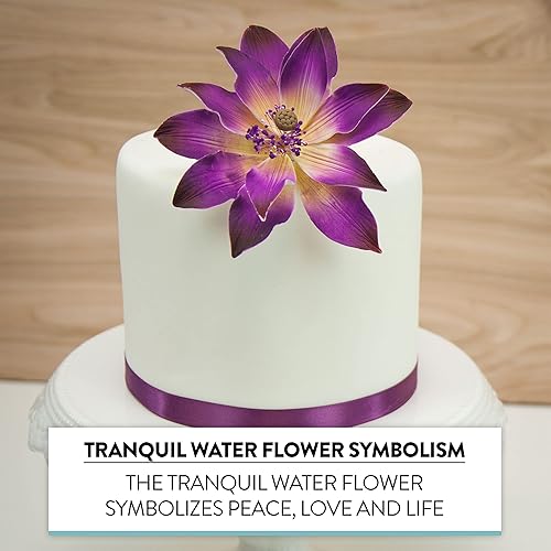 Miniatura 5 de Global Sugar Art Flores de pastel de azúcar de agua tranquila, color morado, 3 unidades por el chef Alan Tetreault