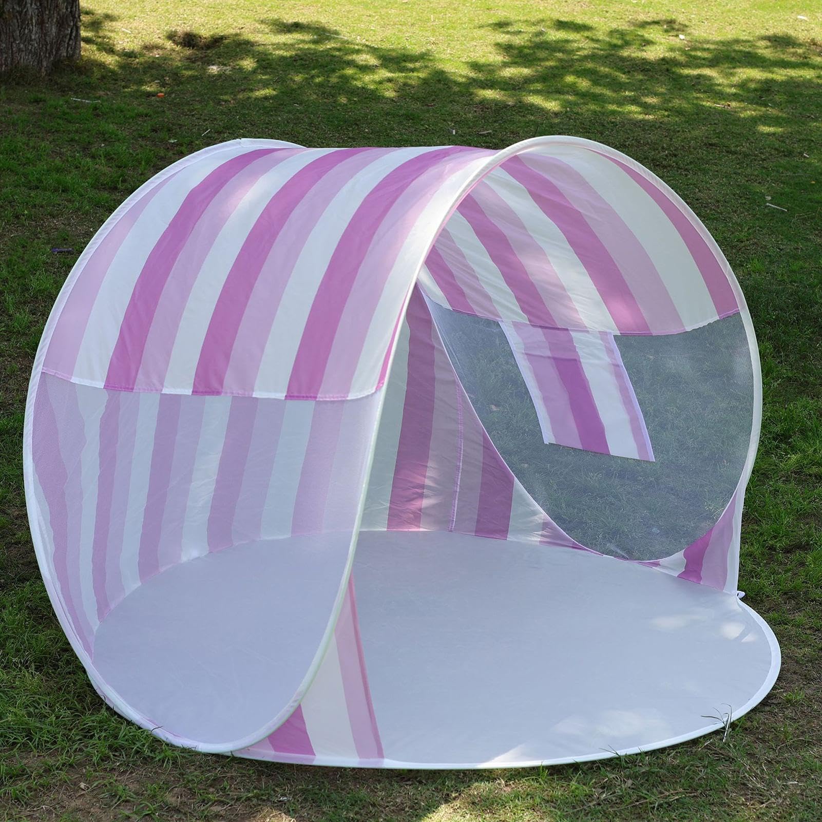 Tenda da spiaggia, protezione UV per 2-3 persone, con borsa pieghevole portatile, tenda da spiaggia facile da montare, per parco prato, uscite da giardino, campeggio, pic-nic, viaggi