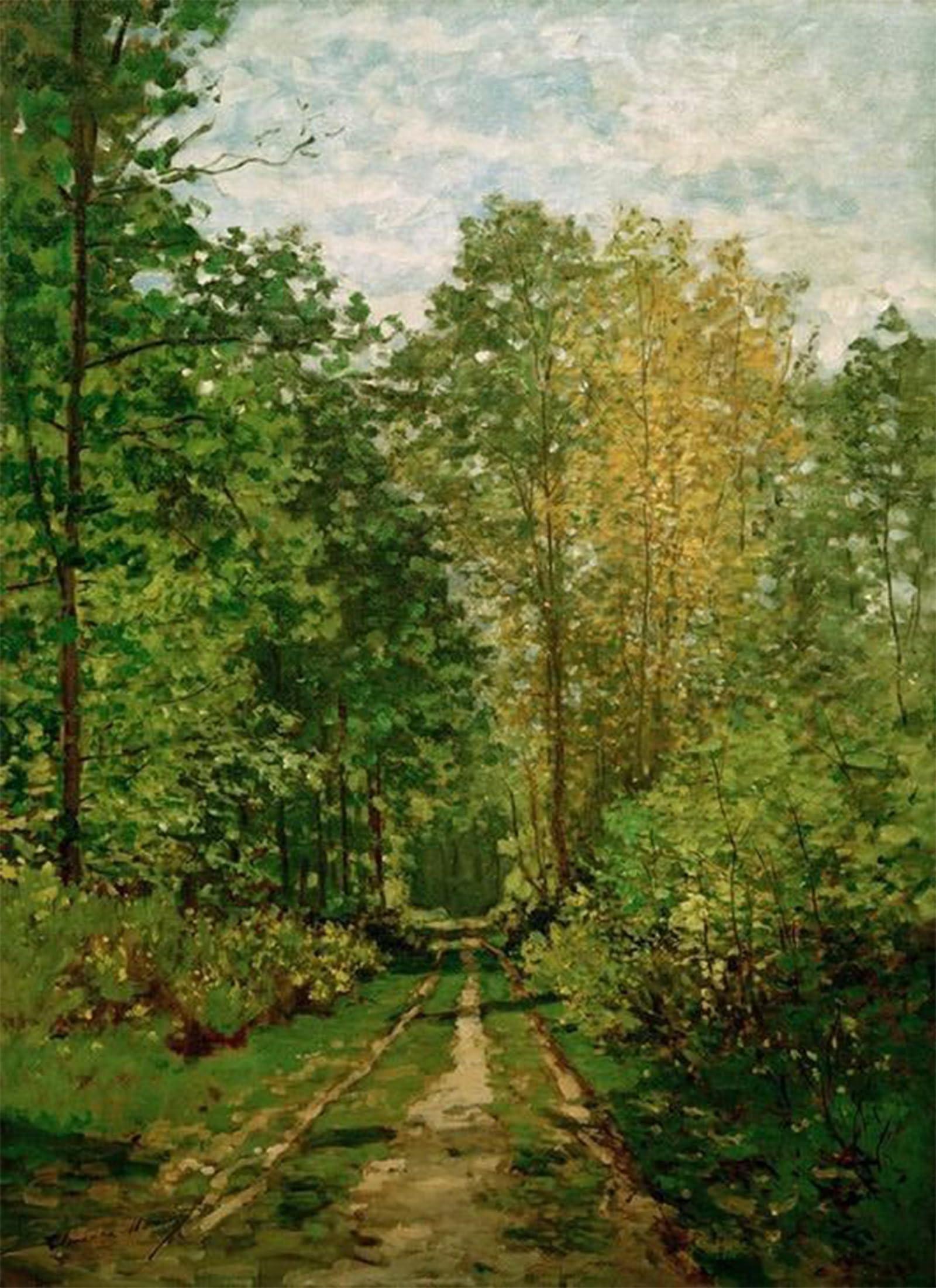 POSTERIIk Famous Print Pop Art Wall Art Graffiti Waldweg by Claude Monet Art Prints for Home Decor 60x90cm