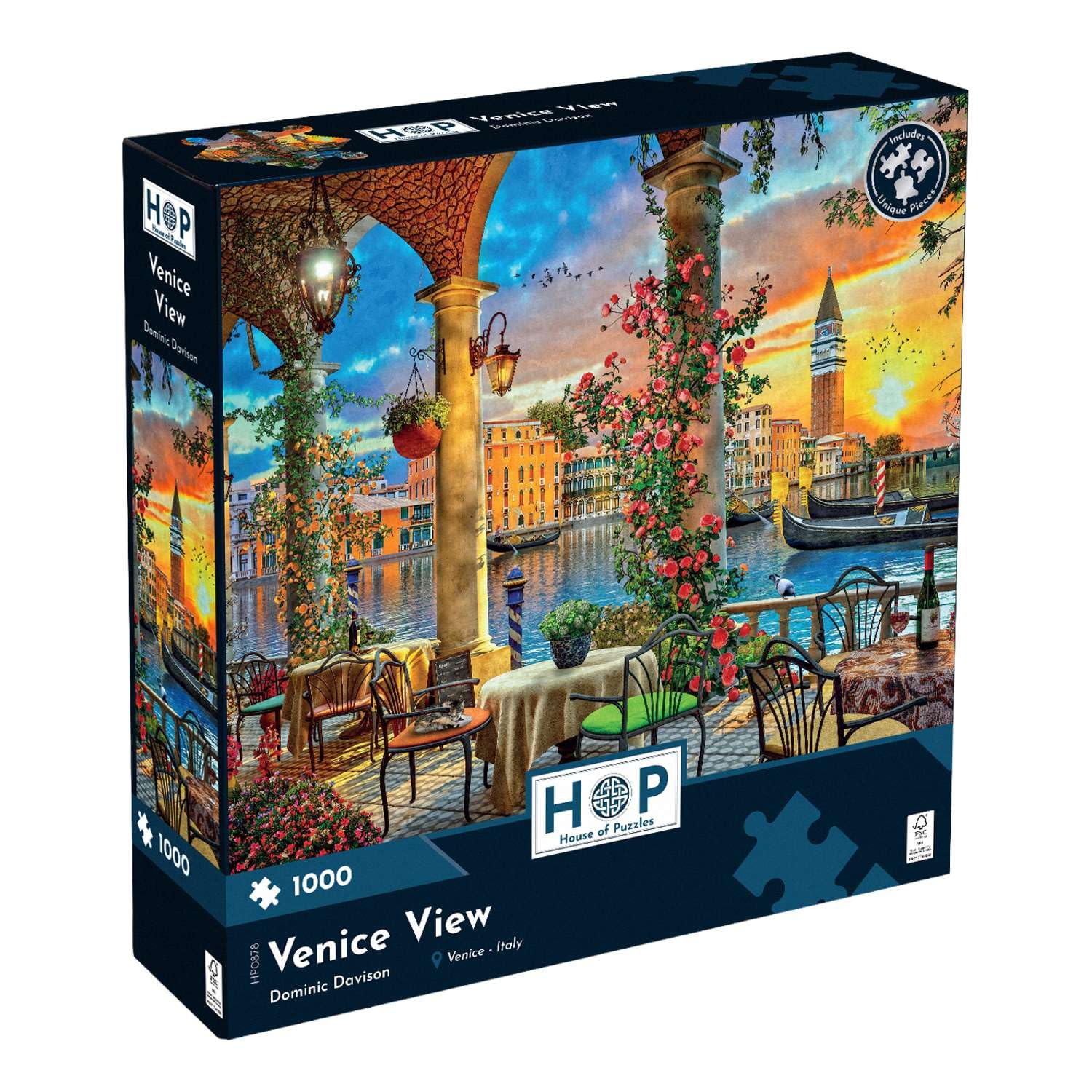 The House of Puzzles Venice View 1000 Piece Jigsaw Puzzle | City Jigsaws