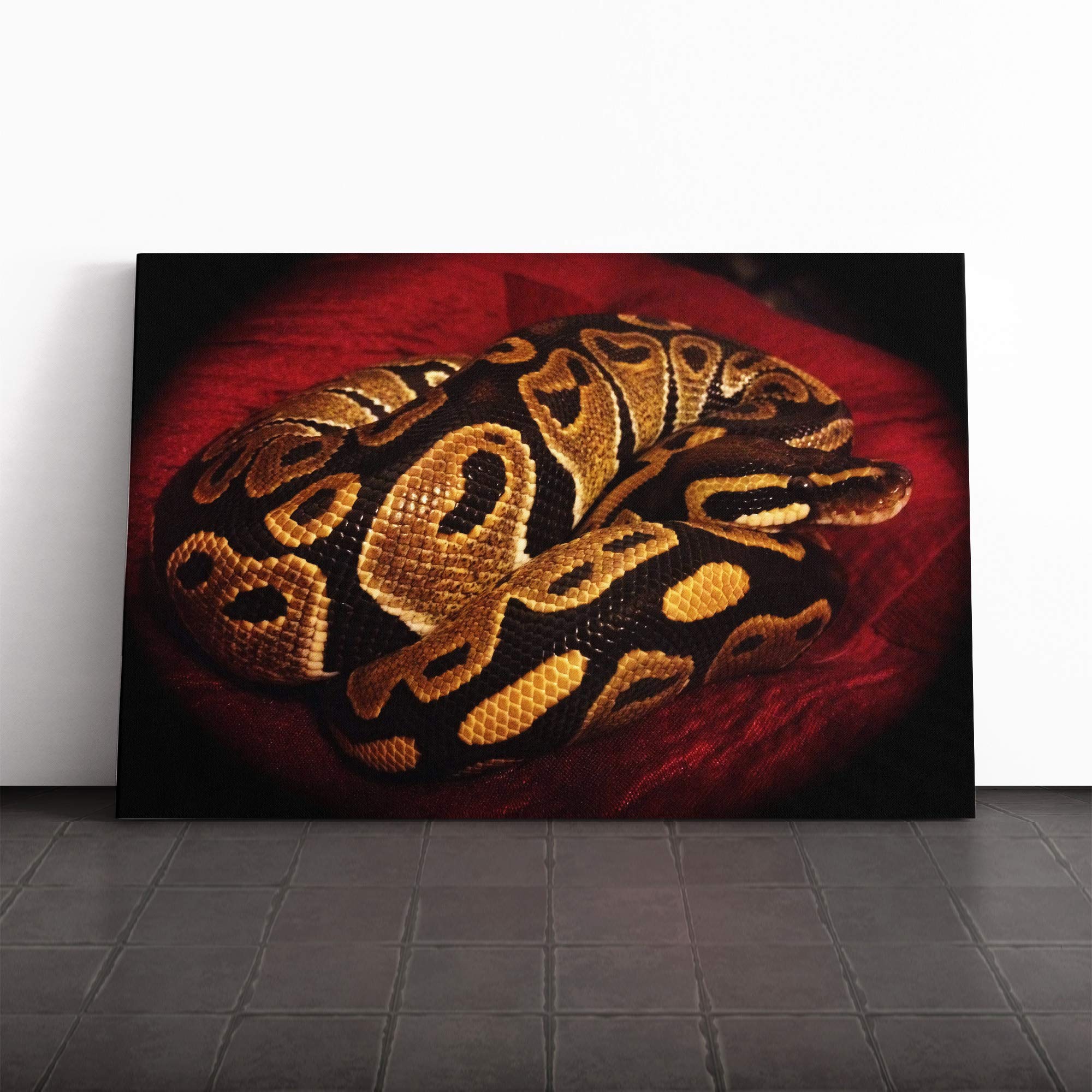 Python Snake Vol.4 Canvas Print | Gallery Wrapped 30mm Frame Wall Art | 24x16 inches | Ready to Hang | Modern Animals Picture | Living Room Bedroom Lounge Office