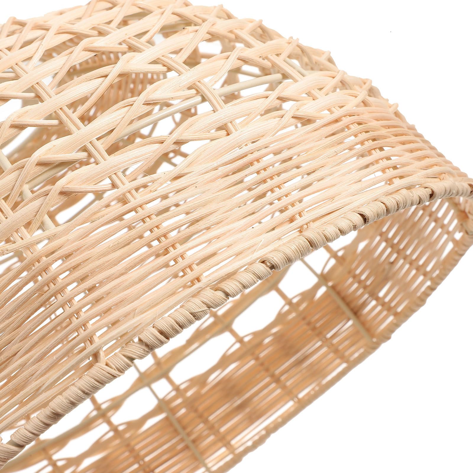 Paralume per Lampada in Rattan Moderno Intrecciato, Morbido Diffusore di Luce e Protezione Lampade, per Decorazioni Natalizie e Arredamento Casa