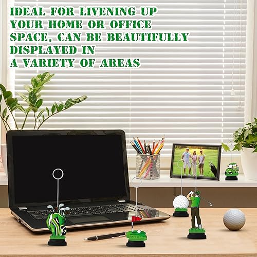 Miniatura 6 de 5 piezas de soporte para globos de fotos de pelota de golf, centros de mesa, decoración temática de golf, soporte para tarjetas de lugar, soporte