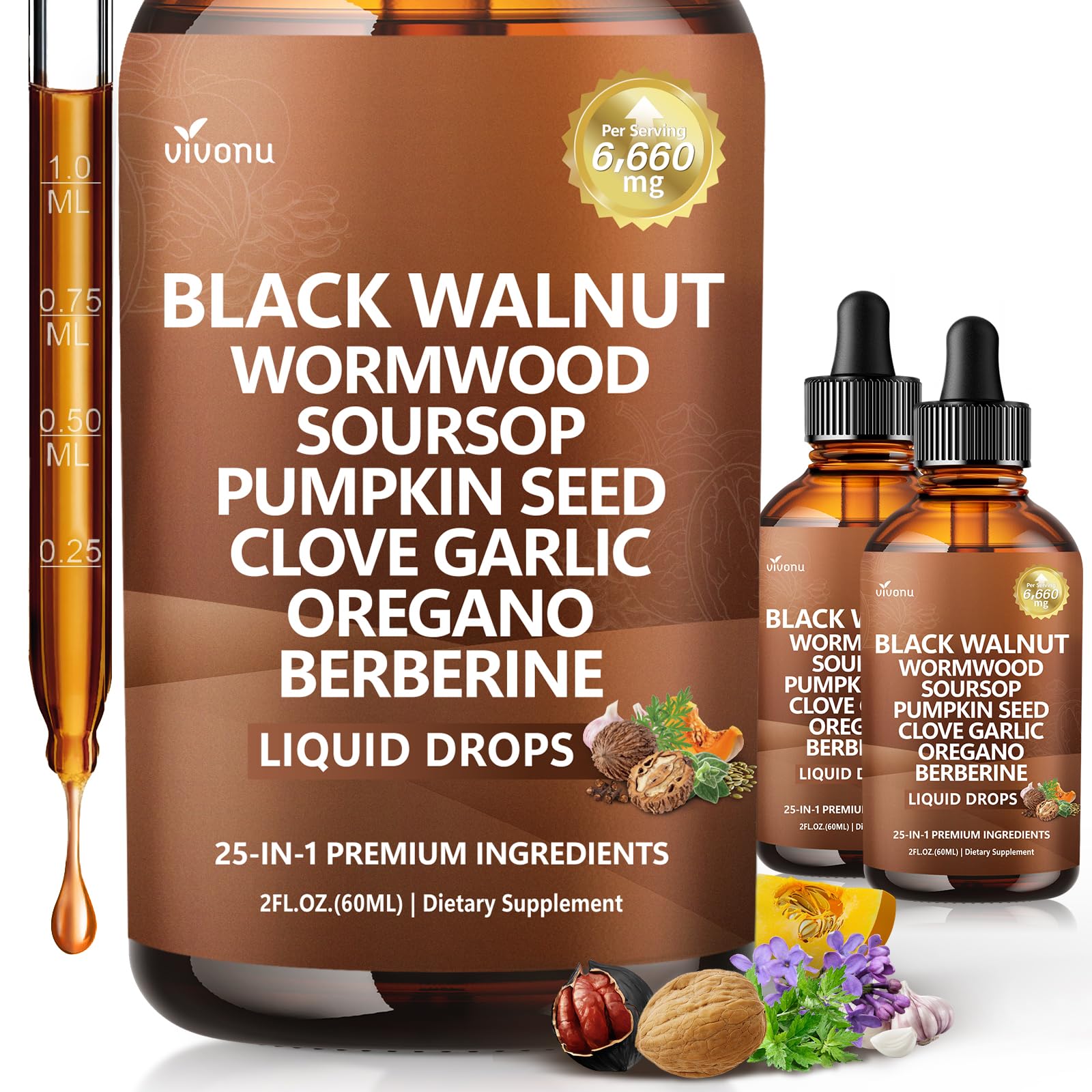 Amazon.com: 25-in-1 Liposomal Black Walnut Wormwood Clove Tincture