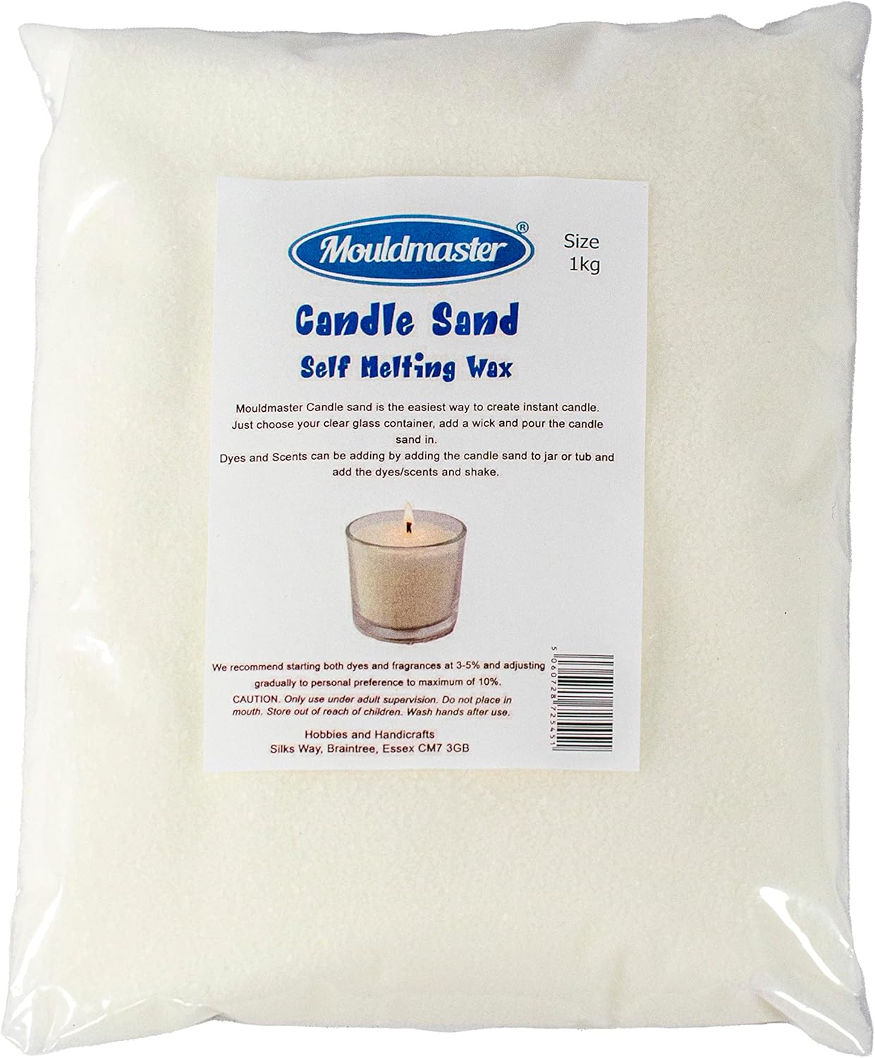 Mouldmaster Candle Sand Granules Self Melting Wax 1Kg, White Amazon