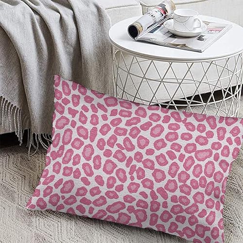 Vista 459 de Funda de cojín con estampado de guepardo rosa intenso, cojín cuadrado con estampado de animales fucsia, funda de almohada decorativa para el hogar