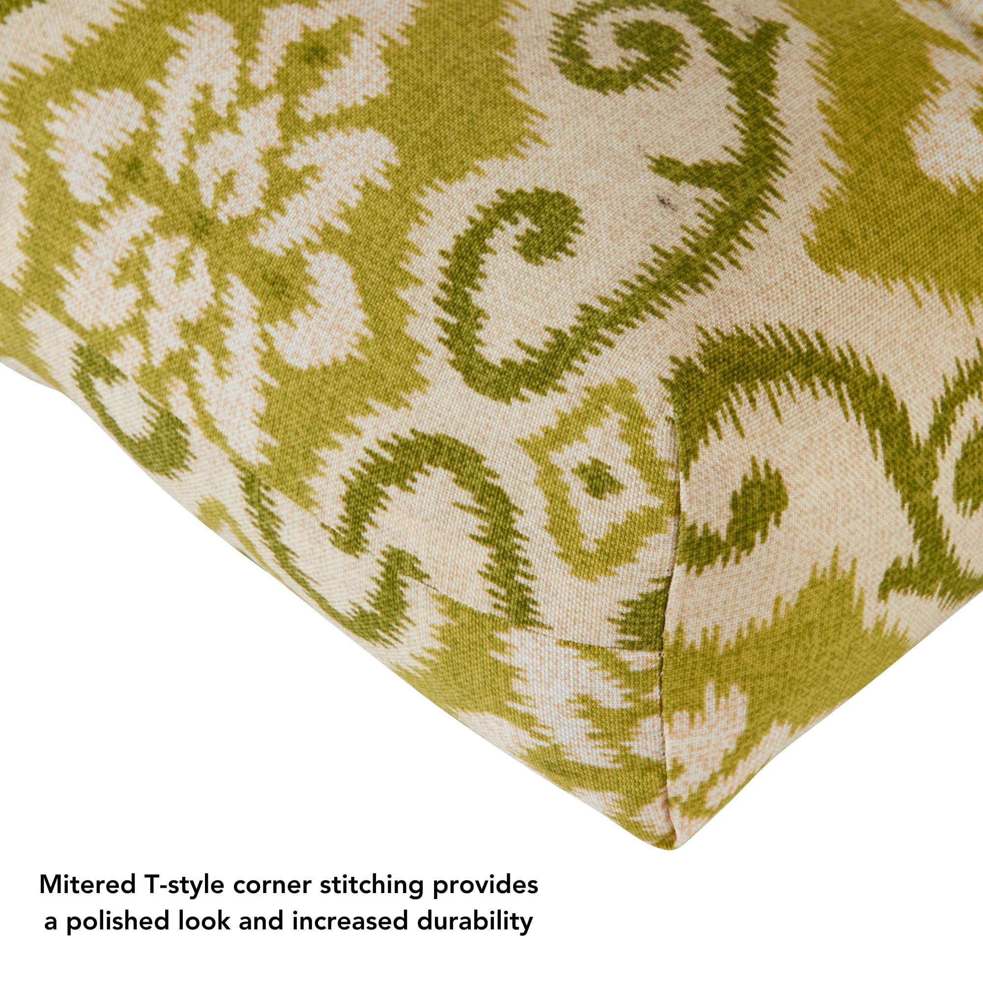 Greendale Home Fashions 2-teiliges Outdoor-Sitzkissen-Set 'Avocado' | Sitz- & Rückenkissen | UV-beständig & Wasserabweisend