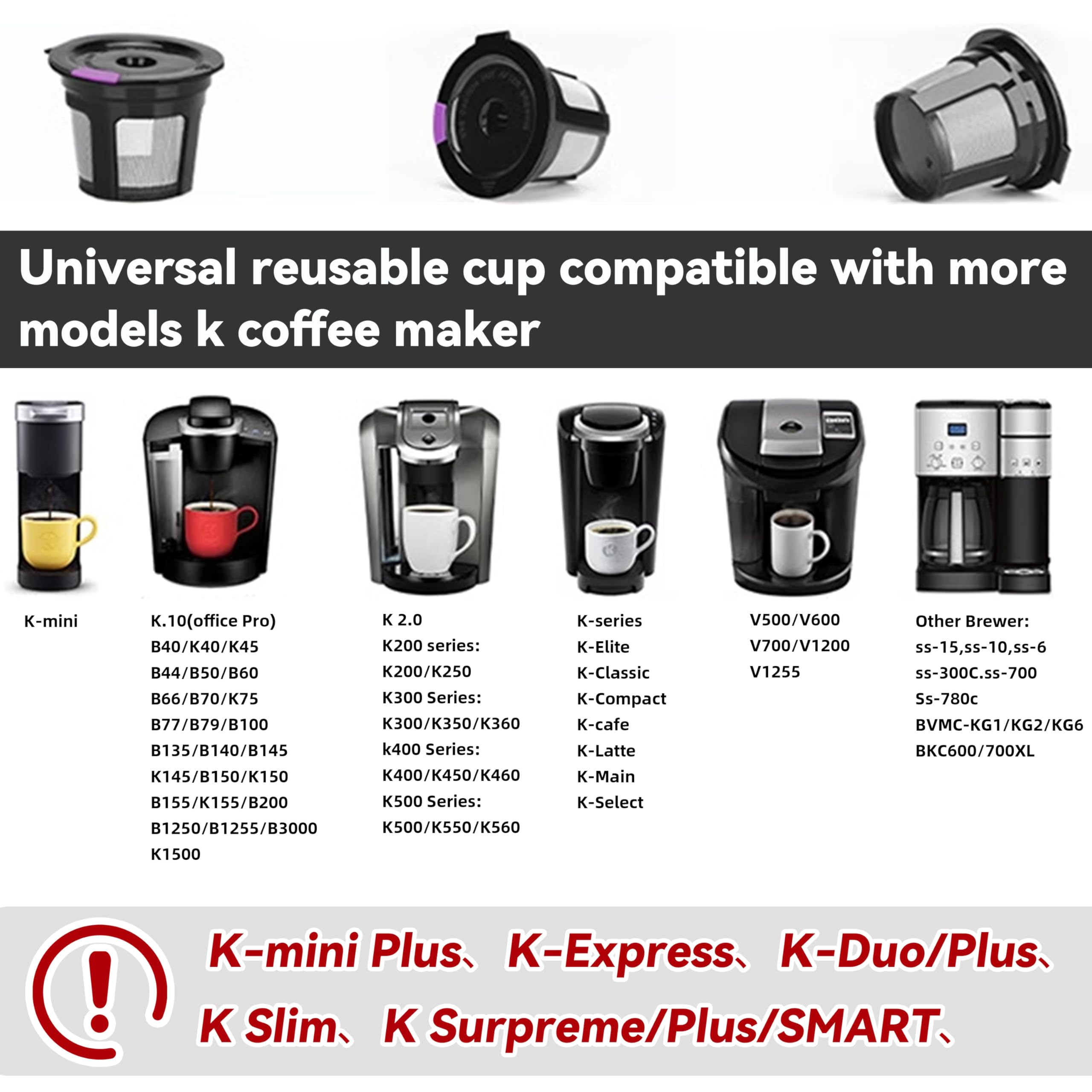 3-pack reusable K cups for K coffee maker, compatible with many coffee machines, refillable coffee pods for fresh ground coffee, environmentally friendly, BPA free, easy to use and clean