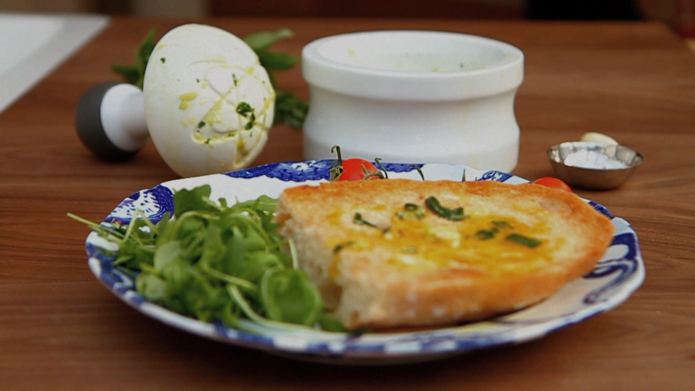 üutensil Super Smash Mörser und Stößel, Keramik, groß, Weiß/ Grau
